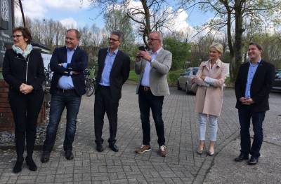 Sybille Benning MdB, Nils Schappler, Dr. Stefan Nacke, Christoph Brands, Angela Stähler und Jens Heinemann