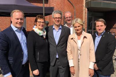 Nils Schappler, Sybille Benning MdB, Dr. Stefan Nacke, Christoph Brands, Angela Stähler und Jens Heinemann